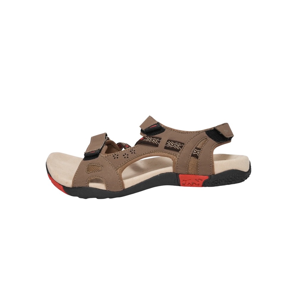 Propet Elm Sandals Womens 7W Brown Red Wide Adjustable Walking Comfort